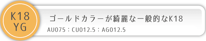 イエローゴールド素材の組み合わせ