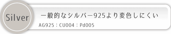 シルバー素材の組み合わせ